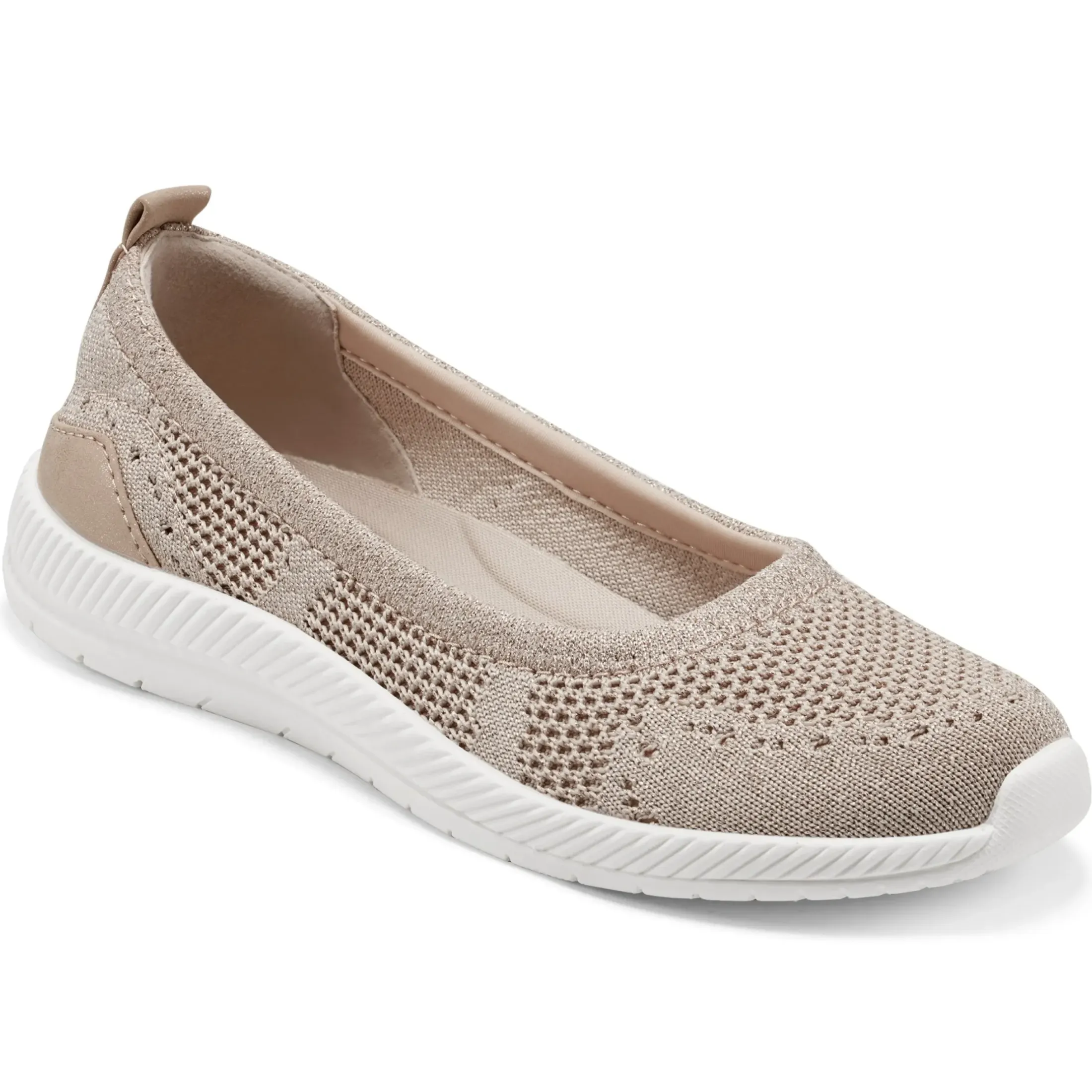 Glitz Walking Shoes|Slip Ons>Easy Spirit Glitz Walking Shoes Gold Knit