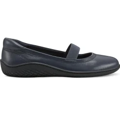 Golden Mark Jane Flats>Easy Spirit Golden Mary Jane Casual Ballet Flats Navy Leather