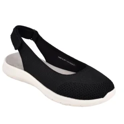 Slip Ons|Slip Ons>Easy Spirit Gracee Slingback Walking Shoes Black Knit