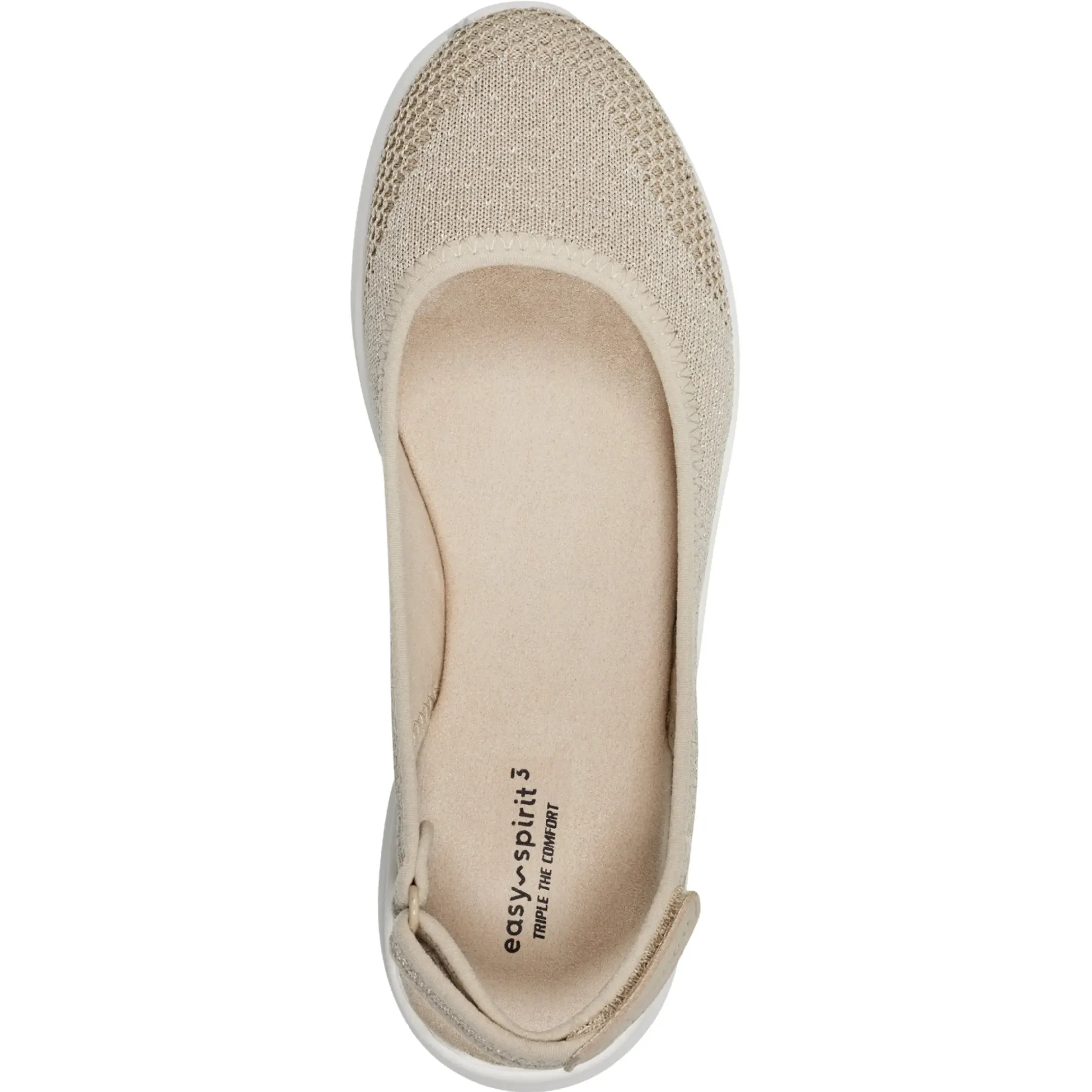 Slip Ons|Slip Ons>Easy Spirit Gracee Slingback Walking Shoes Medium Natural Metallic