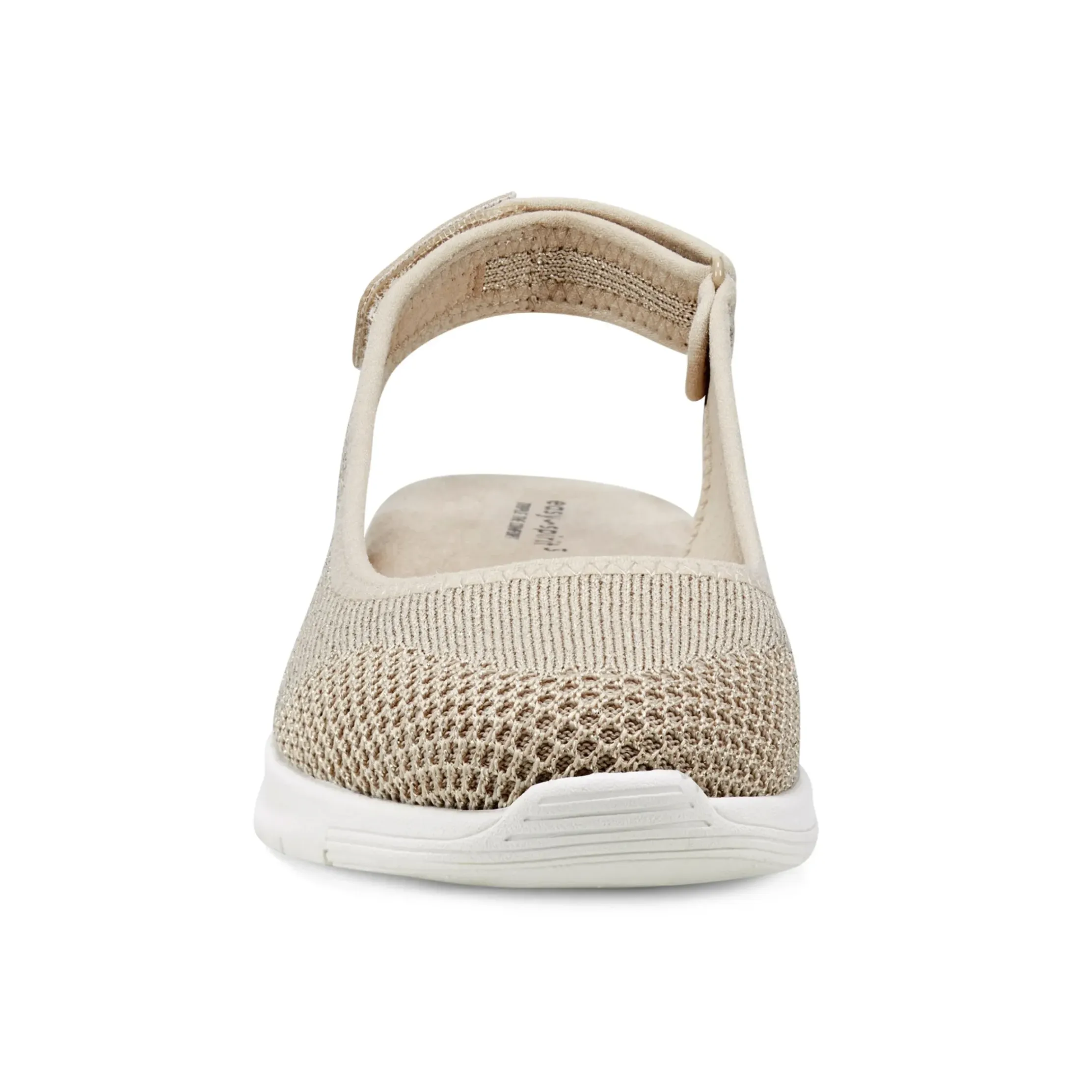Slip Ons|Slip Ons>Easy Spirit Gracee Slingback Walking Shoes Medium Natural Metallic