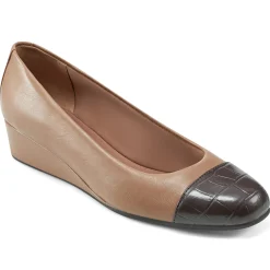Gracey Wedge|Low Heels>Easy Spirit Gracey Wedge Heels Tan Leather Multi