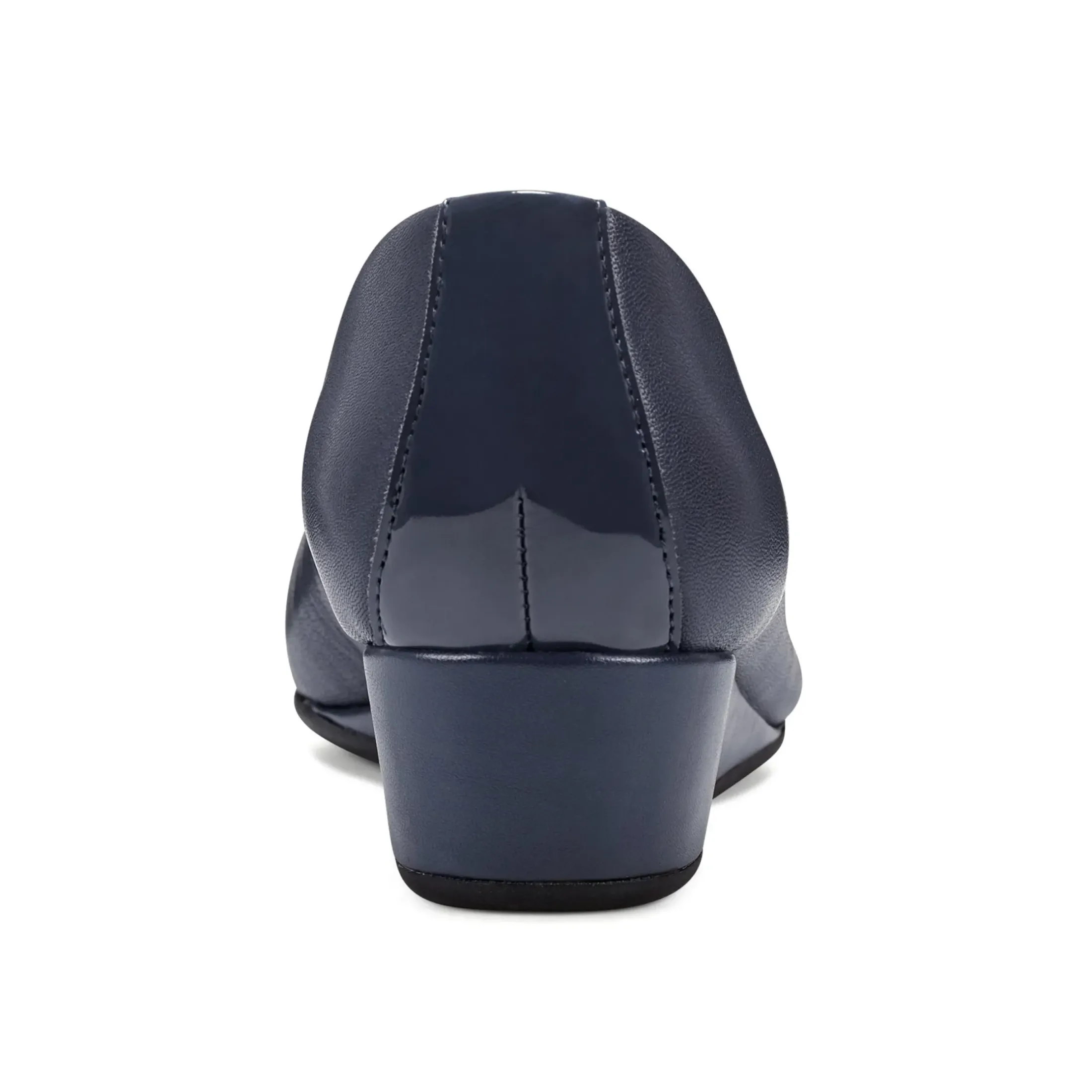 Gracey Wedge|Low Heels>Easy Spirit Gracey Wedge Heels Navy Leather/Patent