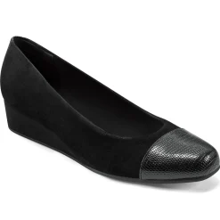 Low Heels|Gracey Wedge>Easy Spirit Gracey Wedge Heels Black Suede