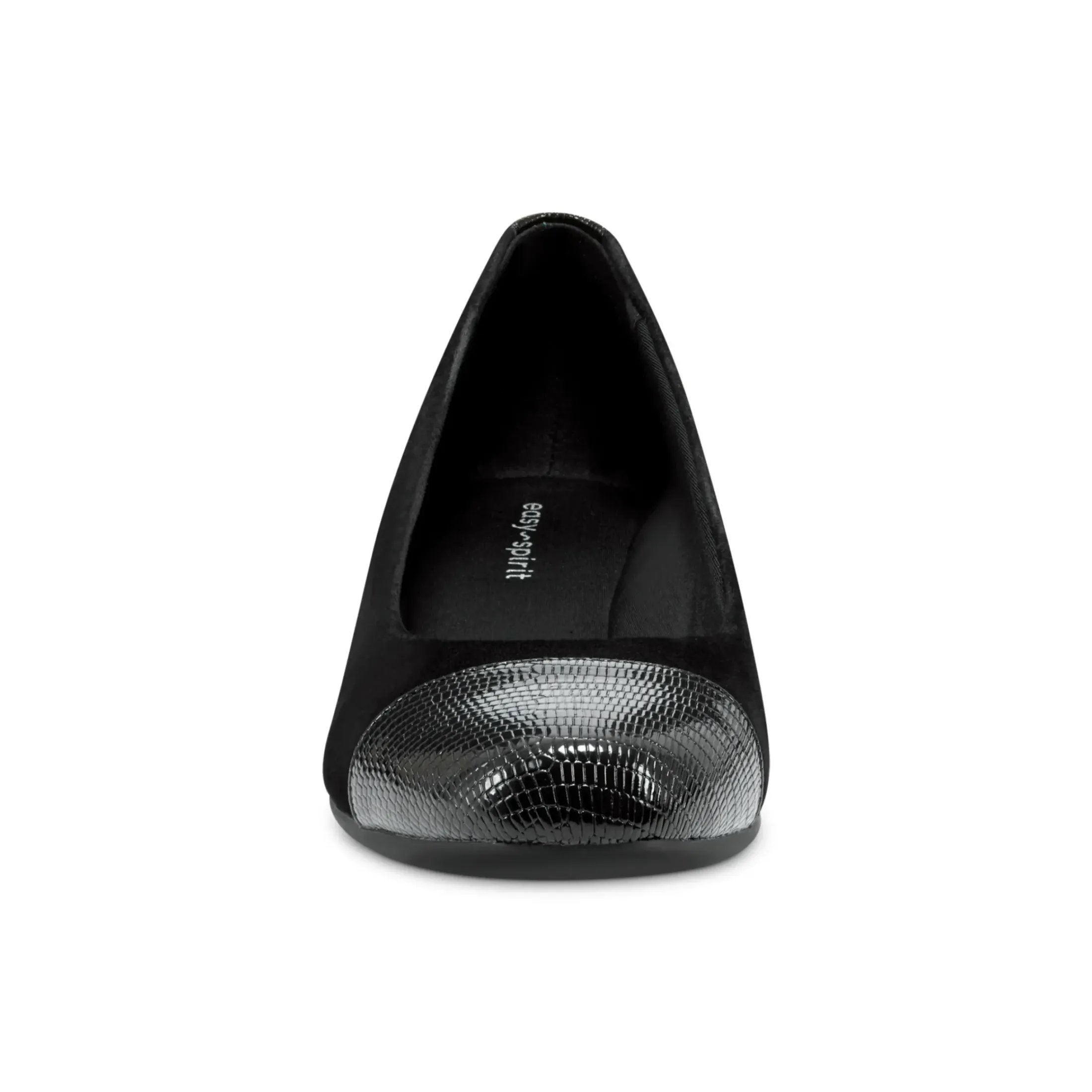 Low Heels|Gracey Wedge>Easy Spirit Gracey Wedge Heels Black Suede