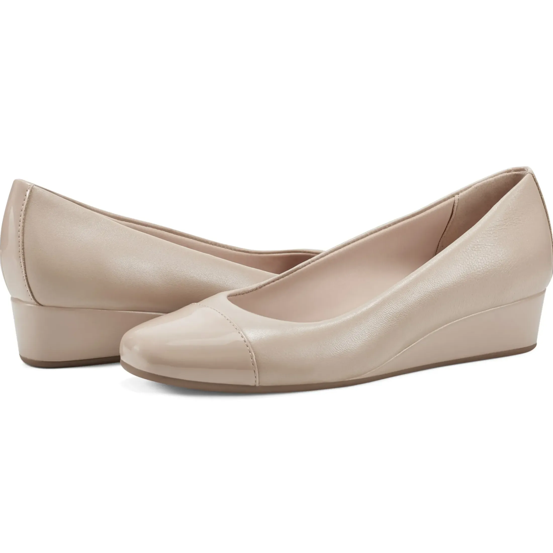 Gracey Wedge|Low Heels>Easy Spirit Gracey Wedge Heels Nude