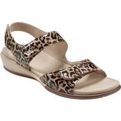 Casual|Flats>Easy Spirit Hartwell Flat Sandals Leopard Patent