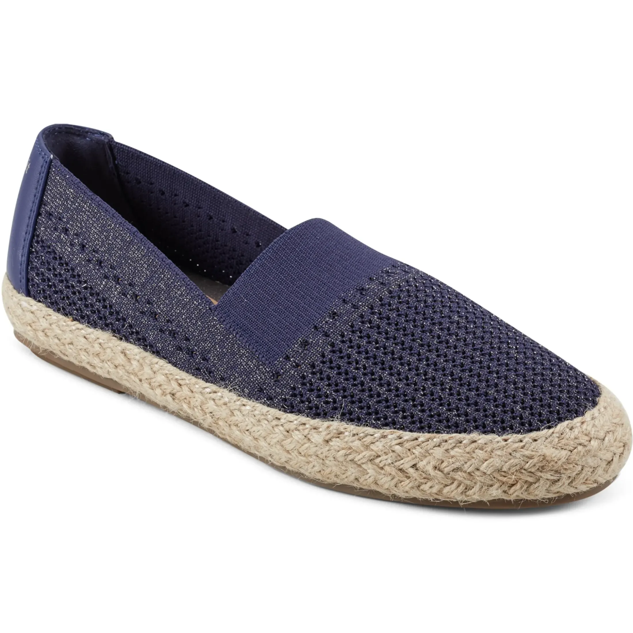 Espadrilles & Wedges|Espadrilles & Wedges>Easy Spirit Hassie Slip On Casual Espadrilles Navy Metallic