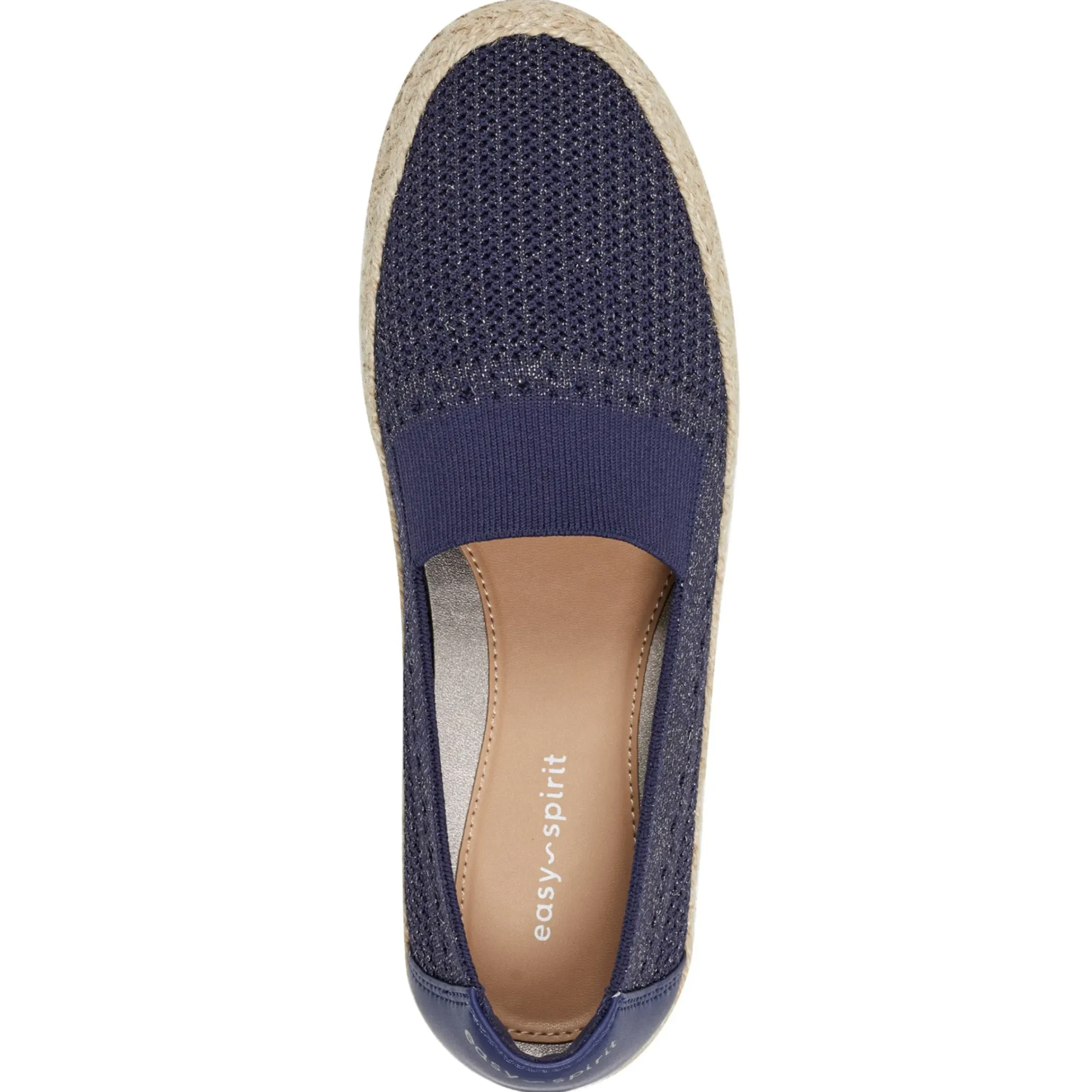 Espadrilles & Wedges|Espadrilles & Wedges>Easy Spirit Hassie Slip On Casual Espadrilles Navy Metallic