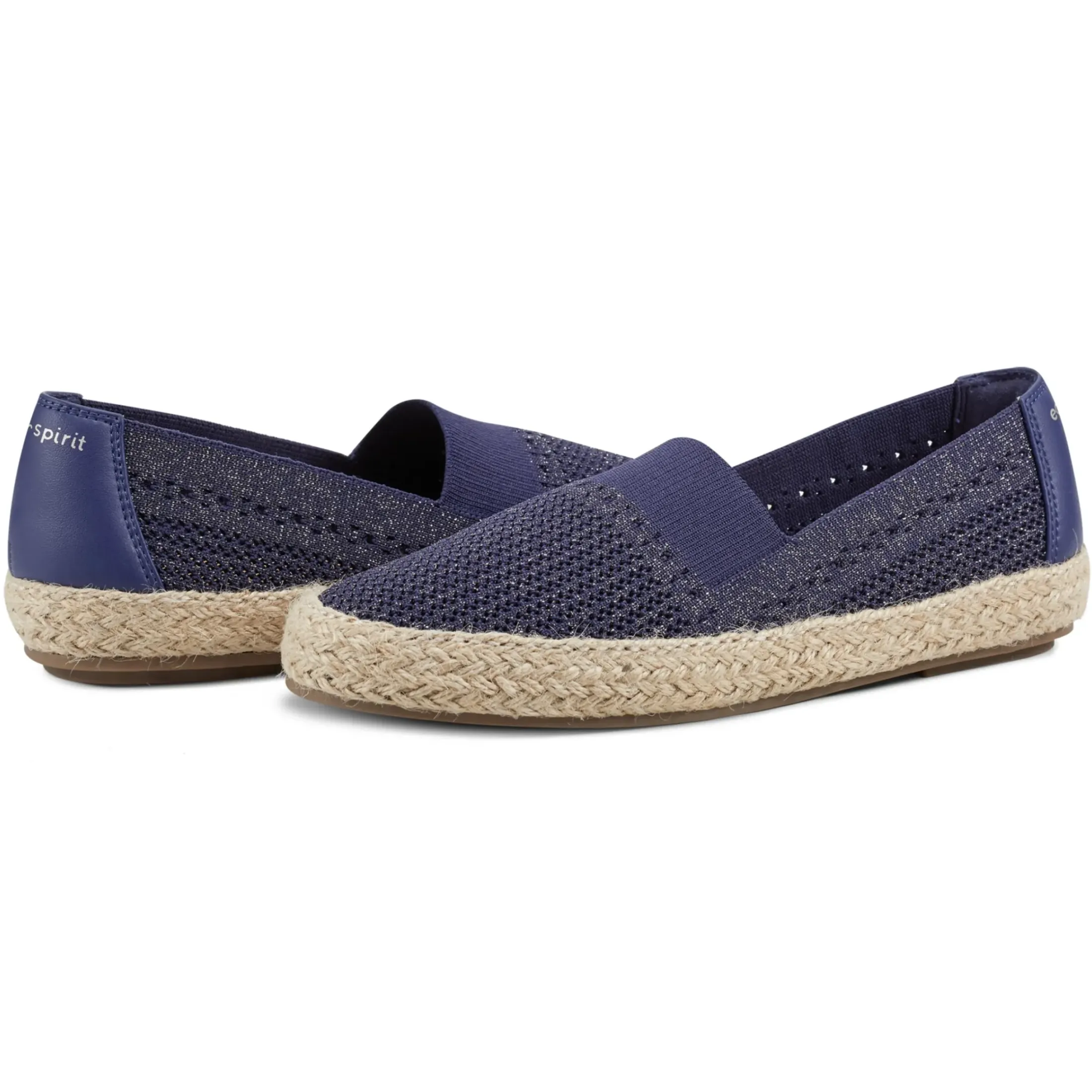 Espadrilles & Wedges|Espadrilles & Wedges>Easy Spirit Hassie Slip On Casual Espadrilles Navy Metallic