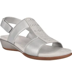 Dress|Sandals>Easy Spirit Hazel Flat Sandals Silver