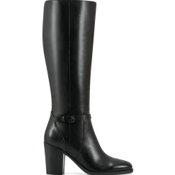 eFlex|eFlex>Easy Spirit Imani Block Heel Boots Black Leather