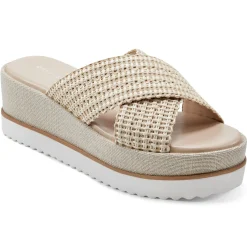 Espadrilles & Wedges|Espadrilles & Wedges>Easy Spirit Irene Wedge Sandals Cream Raffia