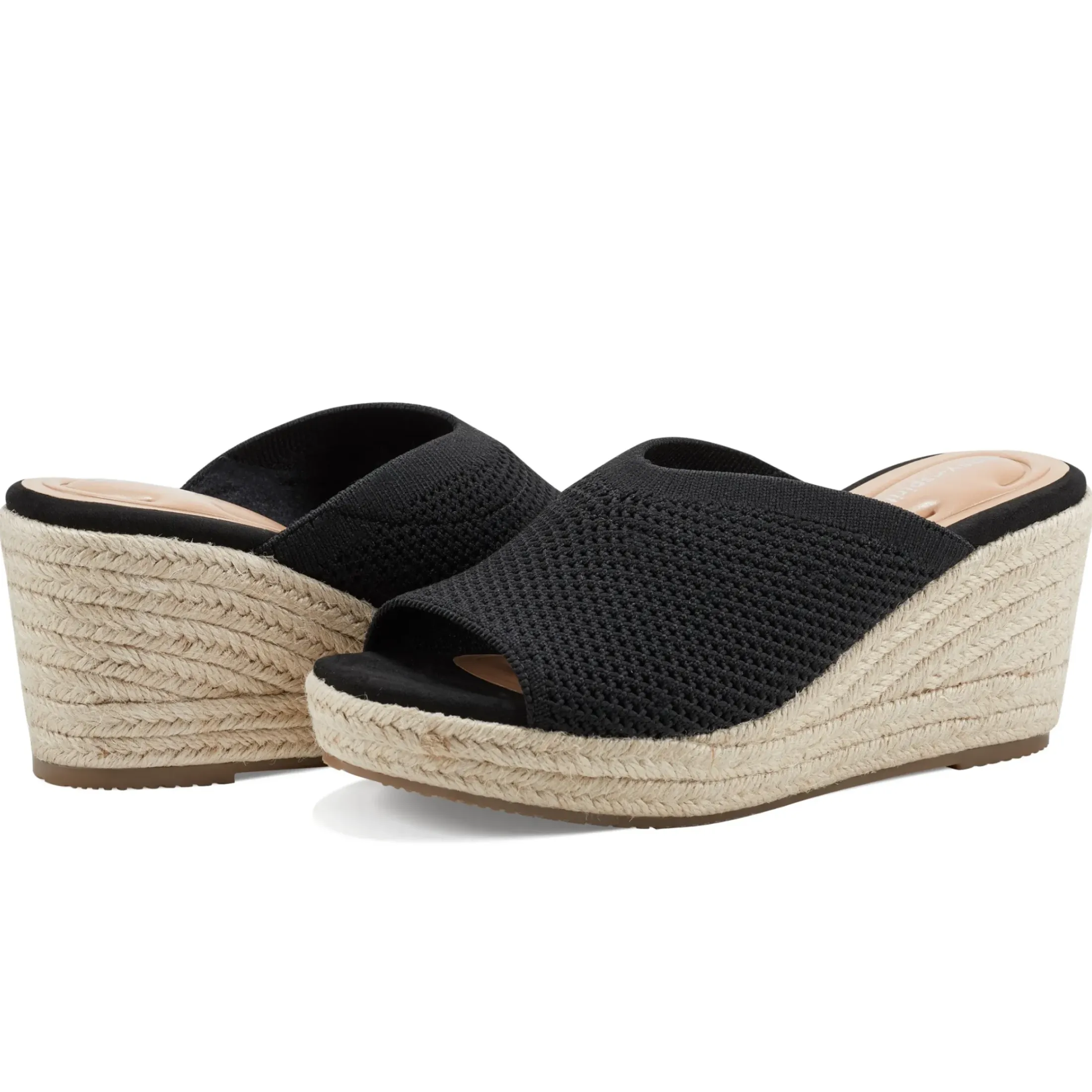 Dress|Sandals>Easy Spirit Jalen Espadrille Wedge Sandals Black