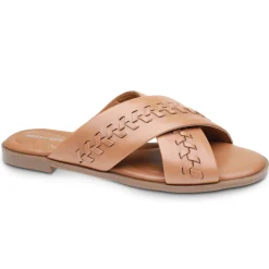 Casual|Flats>Easy Spirit Joella Slide Sandals Natural Leather