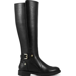 eFlex|eFlex>Easy Spirit Juana Block Heel Casual Boots Black Leather