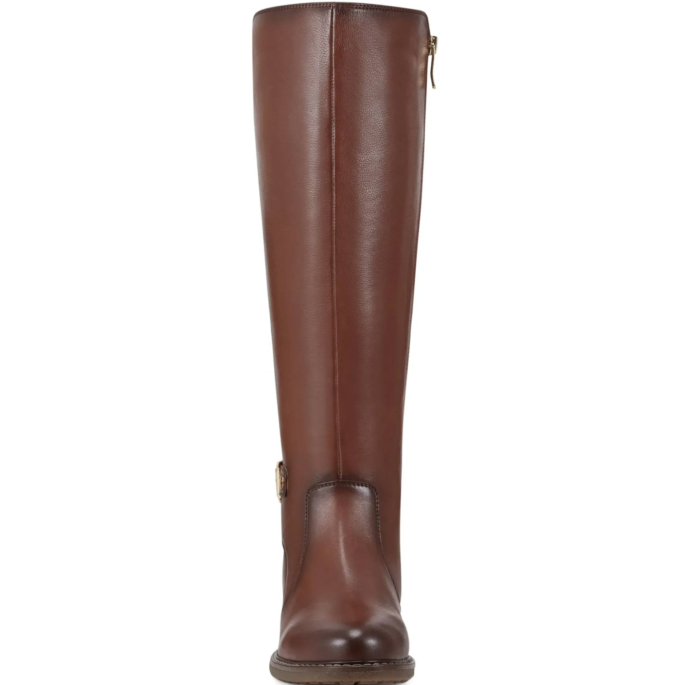 eFlex|eFlex>Easy Spirit Juana Block Heel Casual Boots Medium Brown Leather