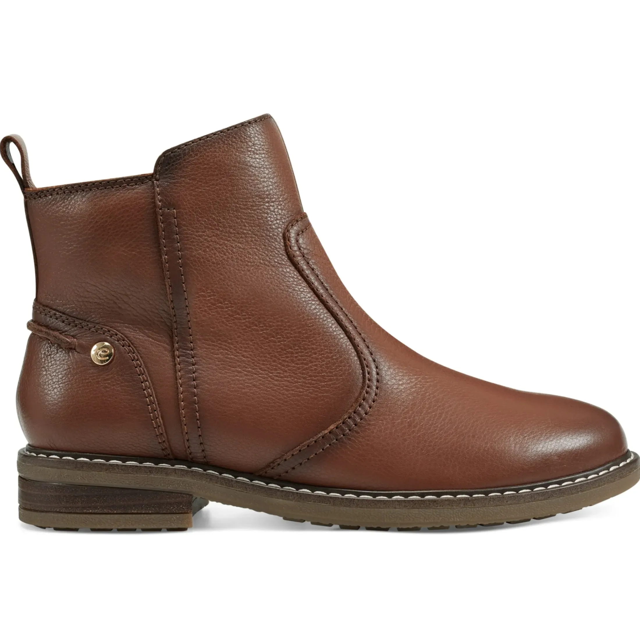 eFlex|eFlex>Easy Spirit Juna Casual Booties Brown Leather