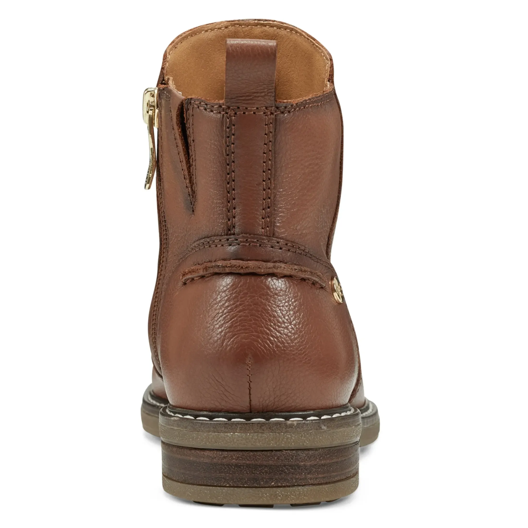 eFlex|eFlex>Easy Spirit Juna Casual Booties Brown Leather