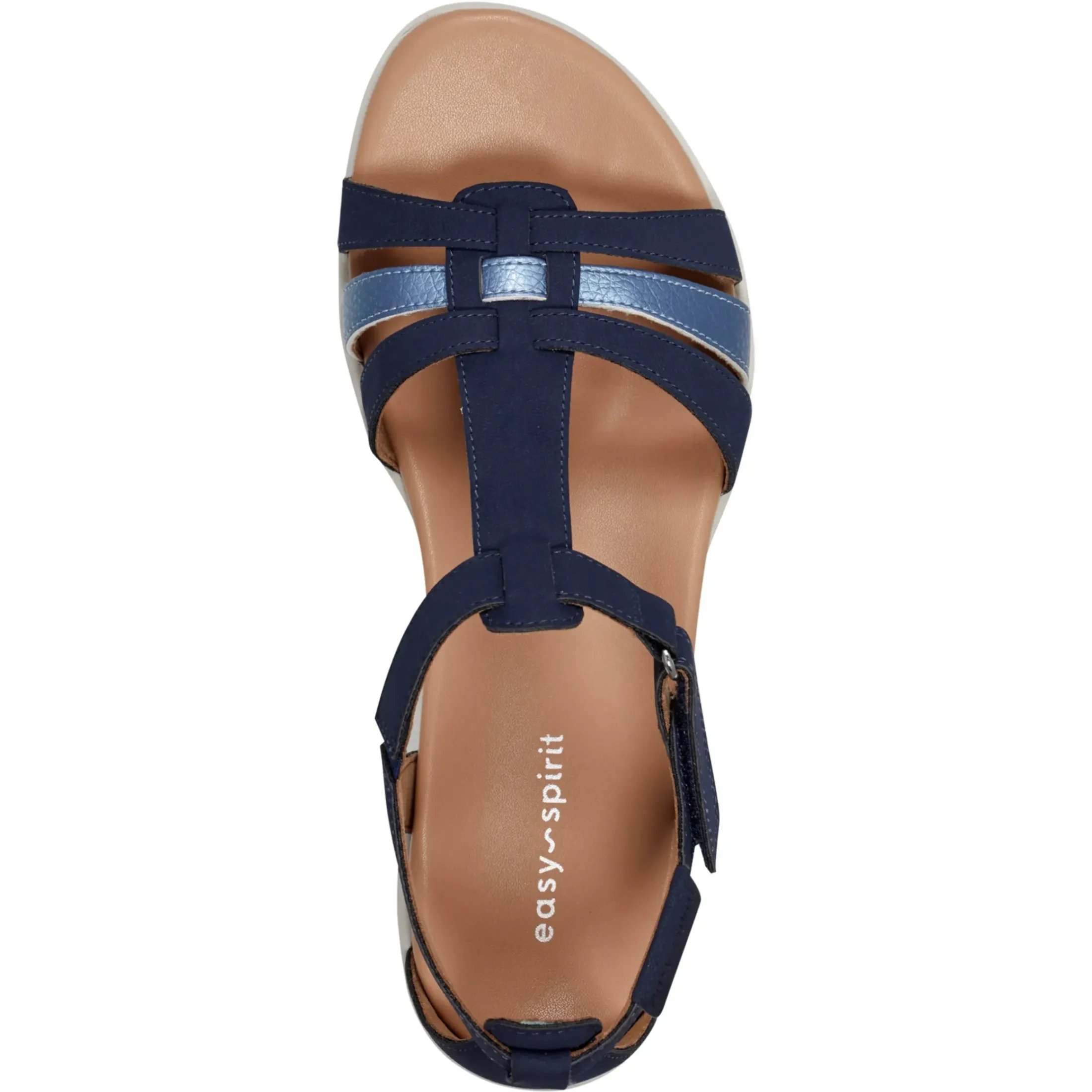 Casual|Sandals>Easy Spirit Leia Adjustable Ankle Strap Sandals Navy