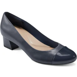 Libie Dress Pumps|Low Heels>Easy Spirit Libie Dress Pumps Navy Leather