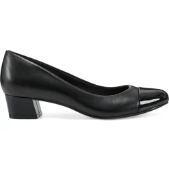 Low Heels|Libie Dress Pumps>Easy Spirit Libie Dress Pumps Black Leather