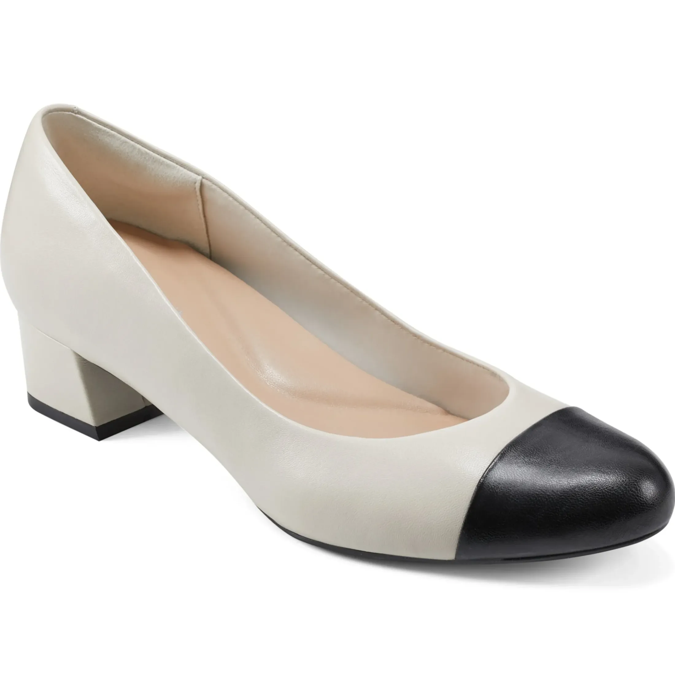 Libie Dress Pumps|Low Heels>Easy Spirit Libie Dress Pumps Ivory Leather