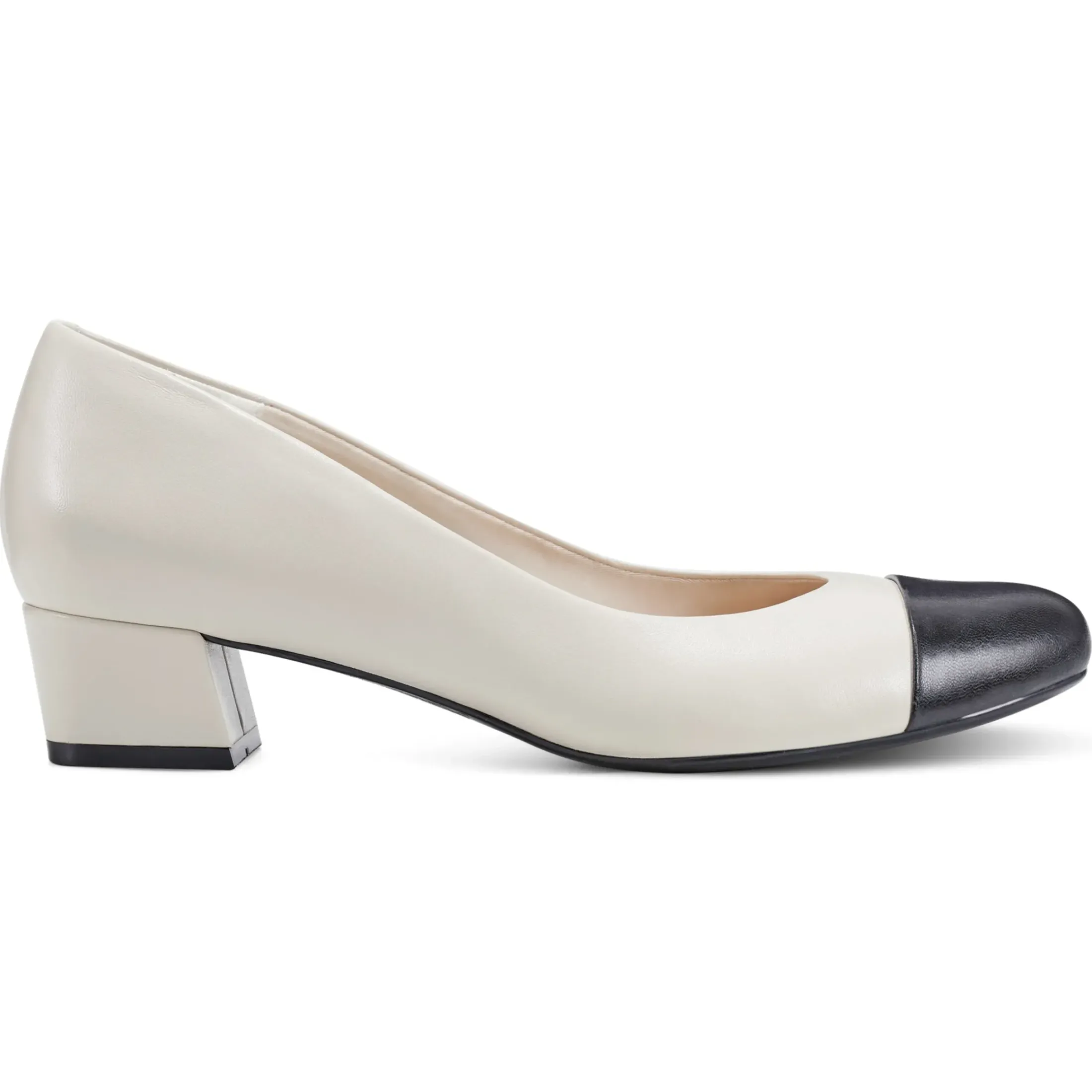 Libie Dress Pumps|Low Heels>Easy Spirit Libie Dress Pumps Ivory Leather