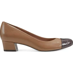 Libie Dress Pumps|Low Heels>Easy Spirit Libie Dress Pumps Tan Leather