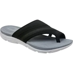 Casual|Flats>Easy Spirit Lola Slip On Sandals Black Fabric