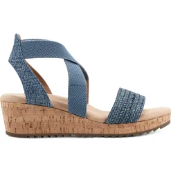 Dress|Sandals>Easy Spirit Lorena Wedge Sandals Denim