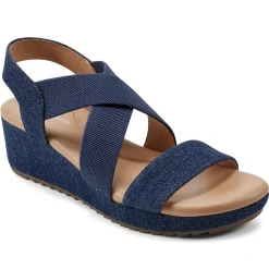 Dress|Sandals>Easy Spirit Lucille Platform Wedge Sandals Denim