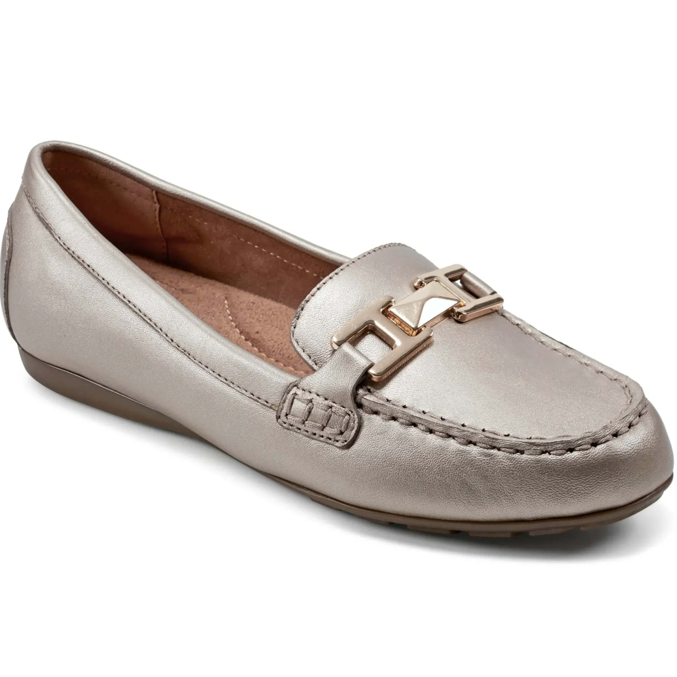 eFlex|eFlex>Easy Spirit Mallorie Casual Loafers Bronze Pearlized