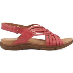 Mar|Casual>Easy Spirit Mar Sandals Coral Leather