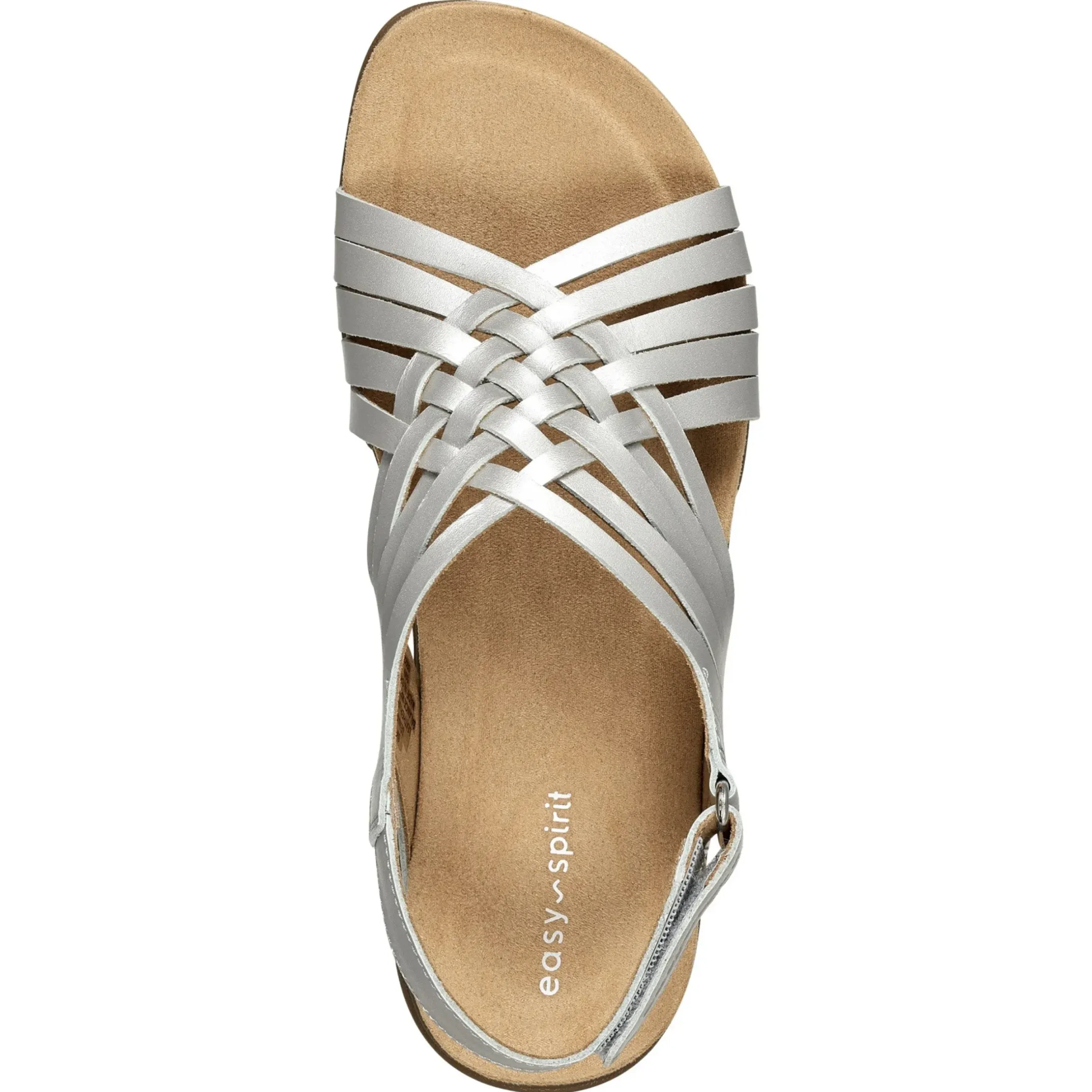 Mar|Casual>Easy Spirit Mar Sandals Silver Pearlized