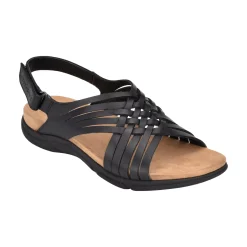 Mar|Casual>Easy Spirit Mar Sandals Black Leather