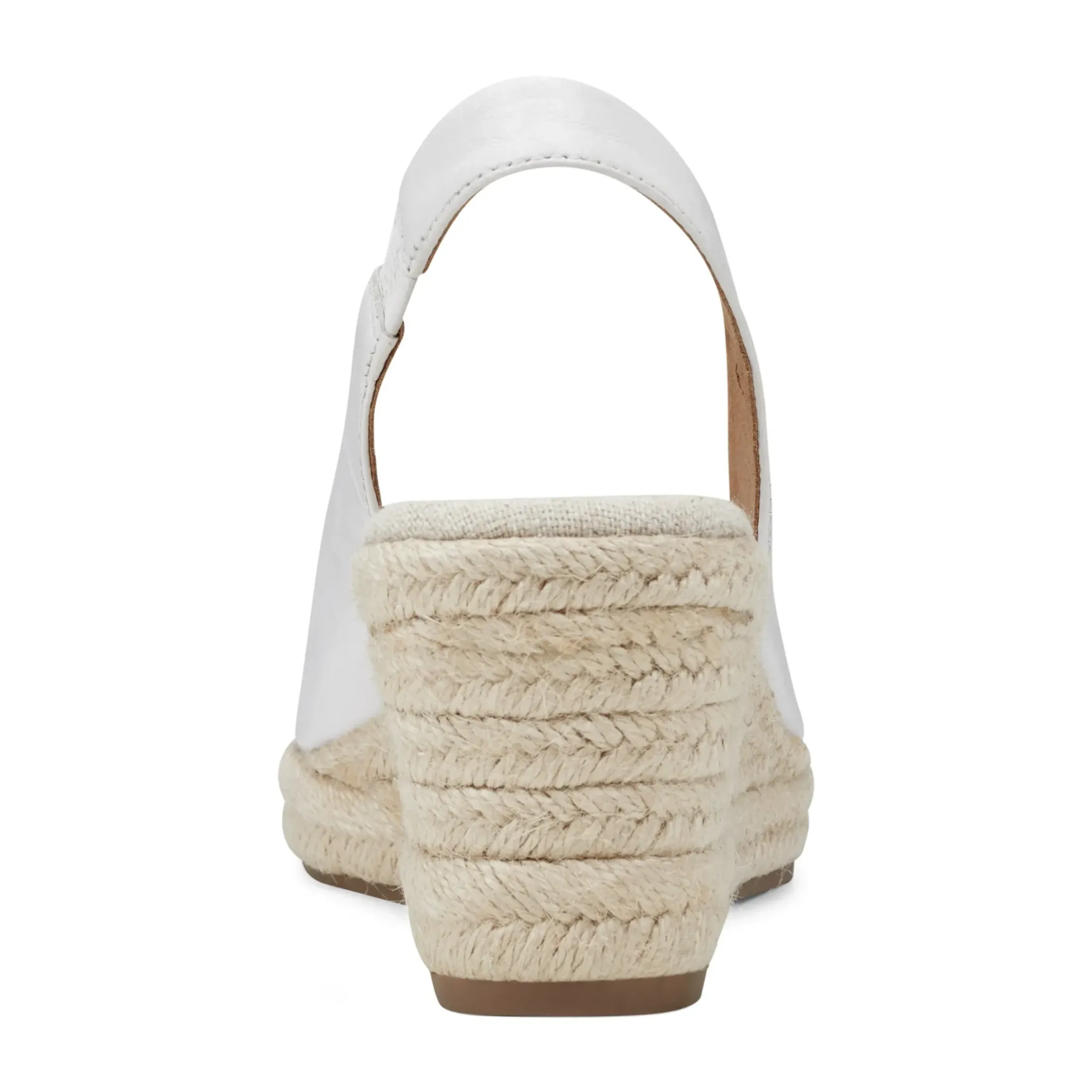 Sandals|Slip Ons>Easy Spirit Margie Platform Wedge Slingbacks White Leather