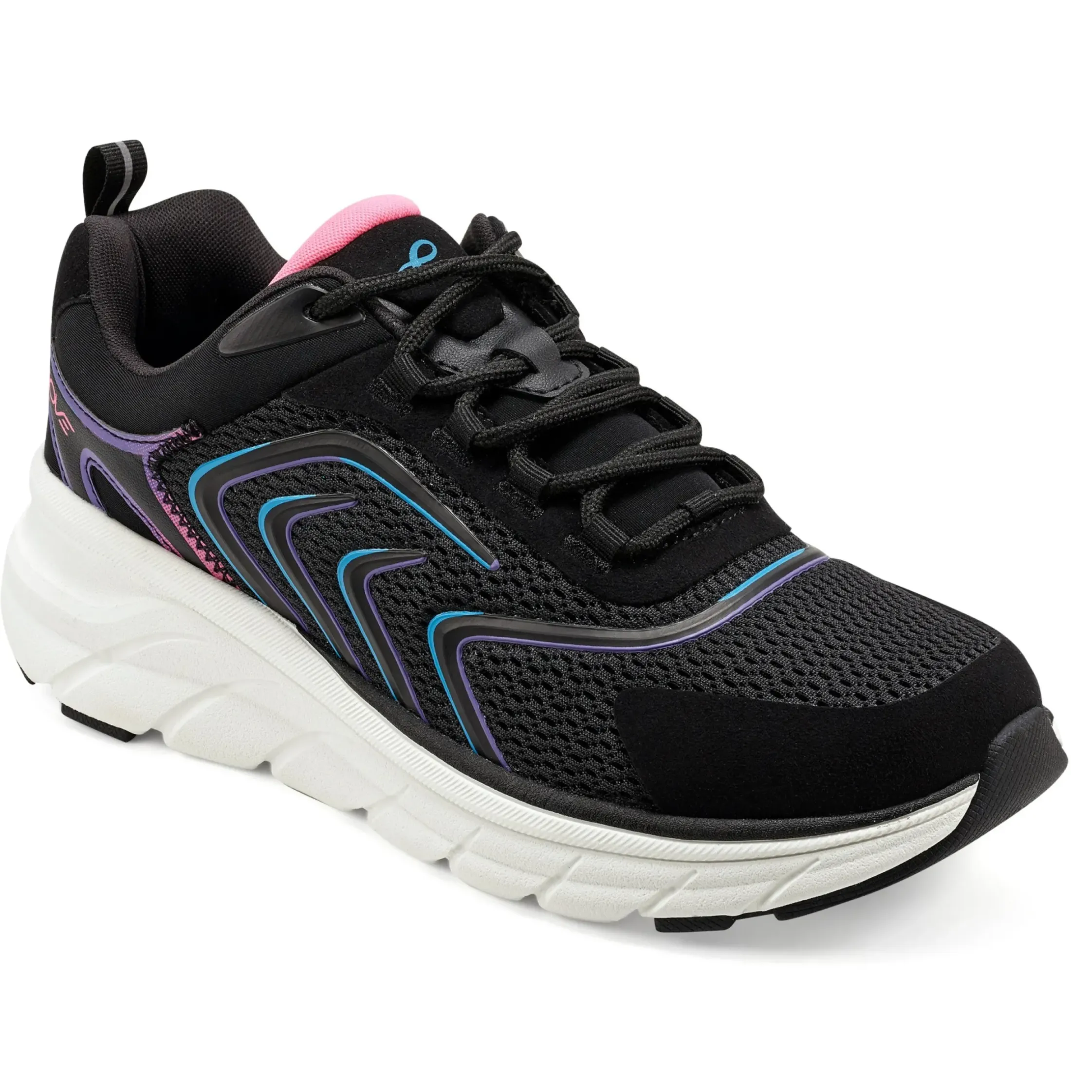 eMove|Sneakers>Easy Spirit Marliss EMOVE Walking Shoes Black/Pink Multi