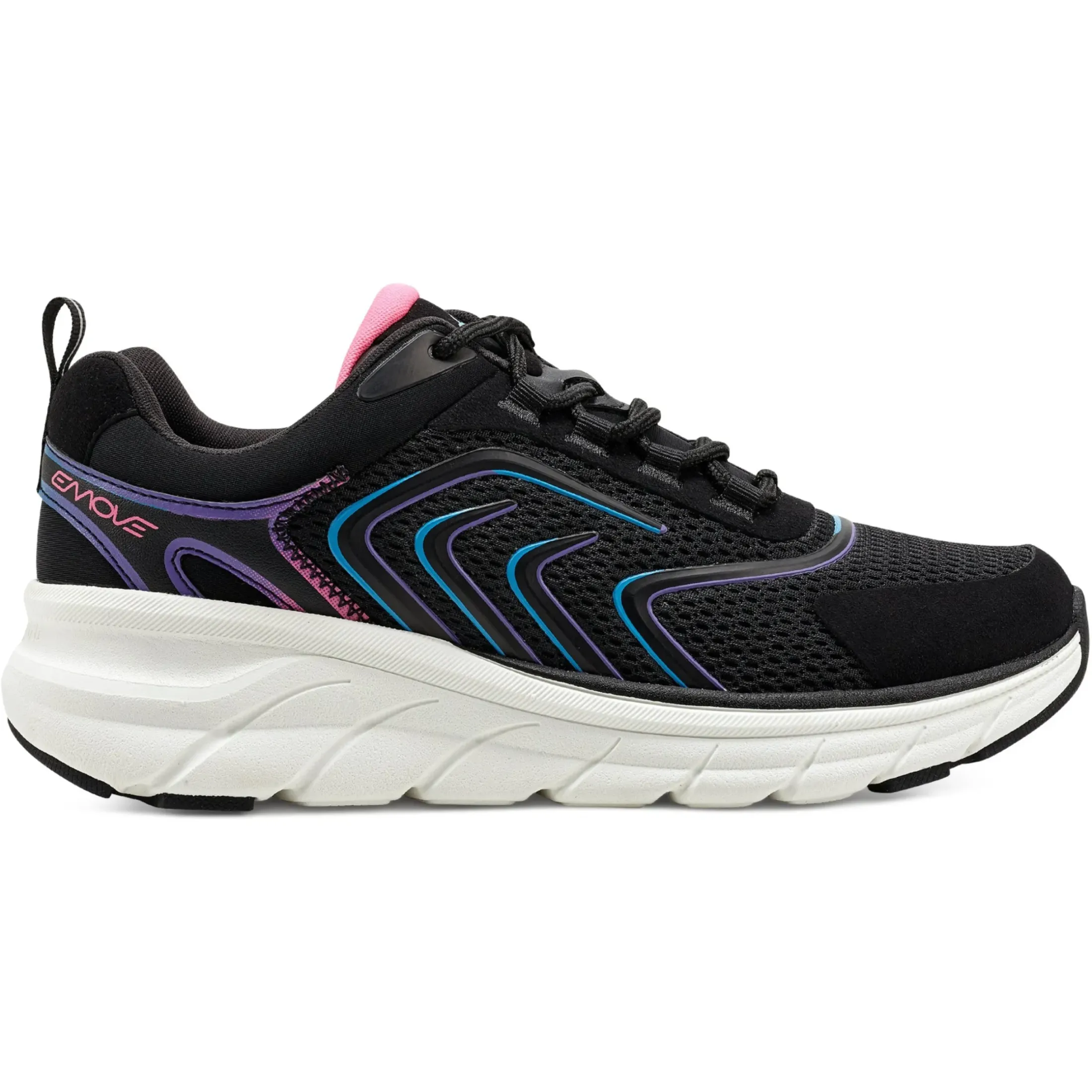 eMove|Sneakers>Easy Spirit Marliss EMOVE Walking Shoes Black/Pink Multi