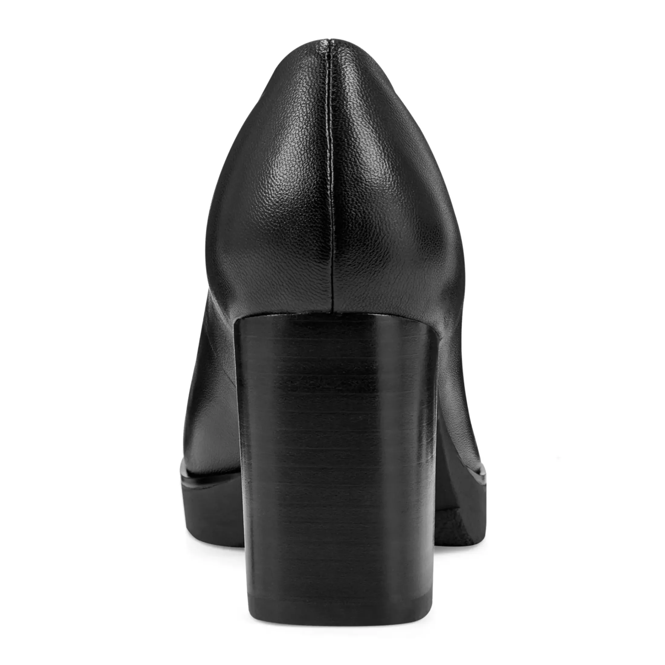 eFlex|eFlex>Easy Spirit Mckay Lug Sole Dress Pumps Black Leather