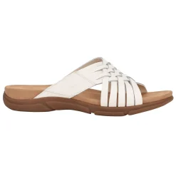 Mar|Casual>Easy Spirit Meadow Slip On Sandals Ivory Leather