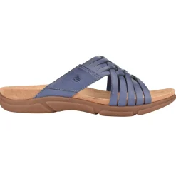 Mar|Casual>Easy Spirit Meadow Slip On Sandals Blue Leather