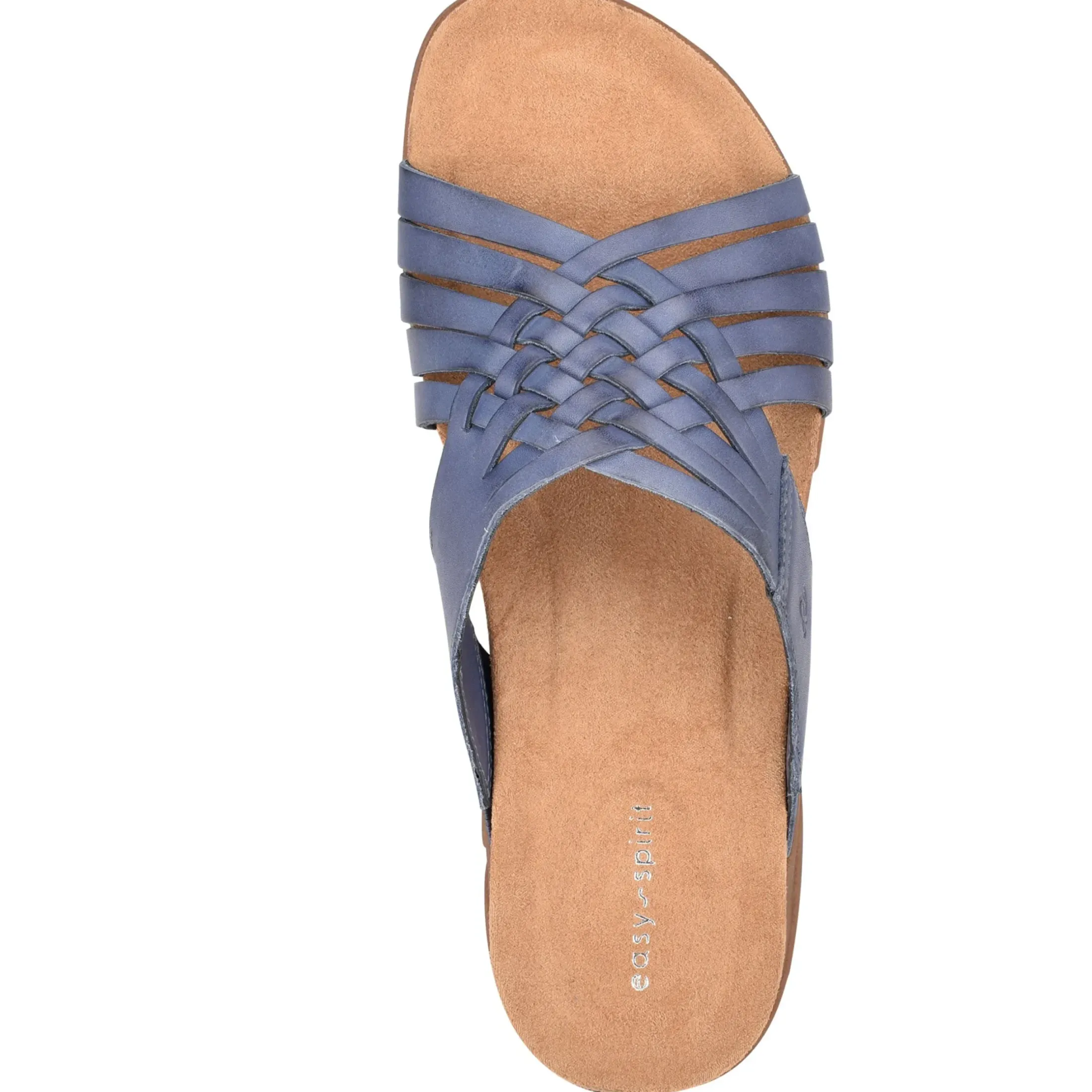 Mar|Casual>Easy Spirit Meadow Slip On Sandals Blue Leather