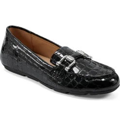 Loafers|Loafers>Easy Spirit Megan Casual Loafers Black Patent Croco