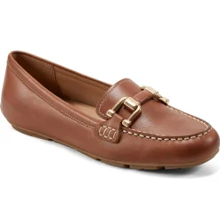 Loafers|Loafers>Easy Spirit Megan Casual Loafers Brown Leather