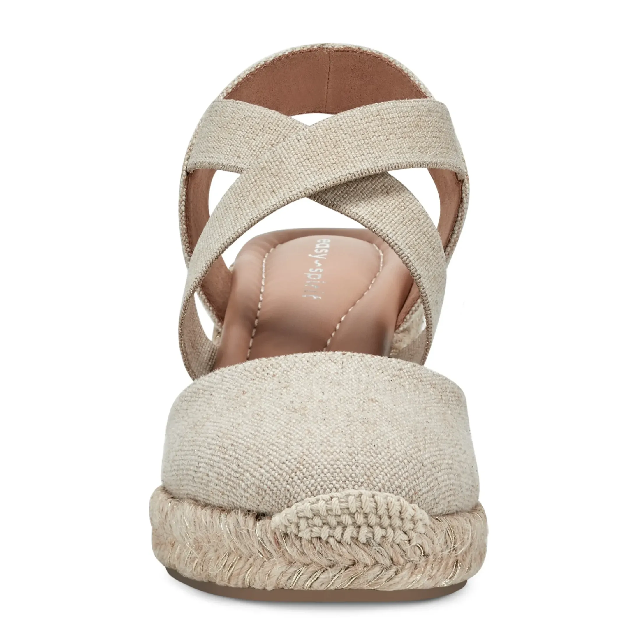 Dress|Sandals>Easy Spirit Meza Espadrille Wedge Sandals Natural Metallic