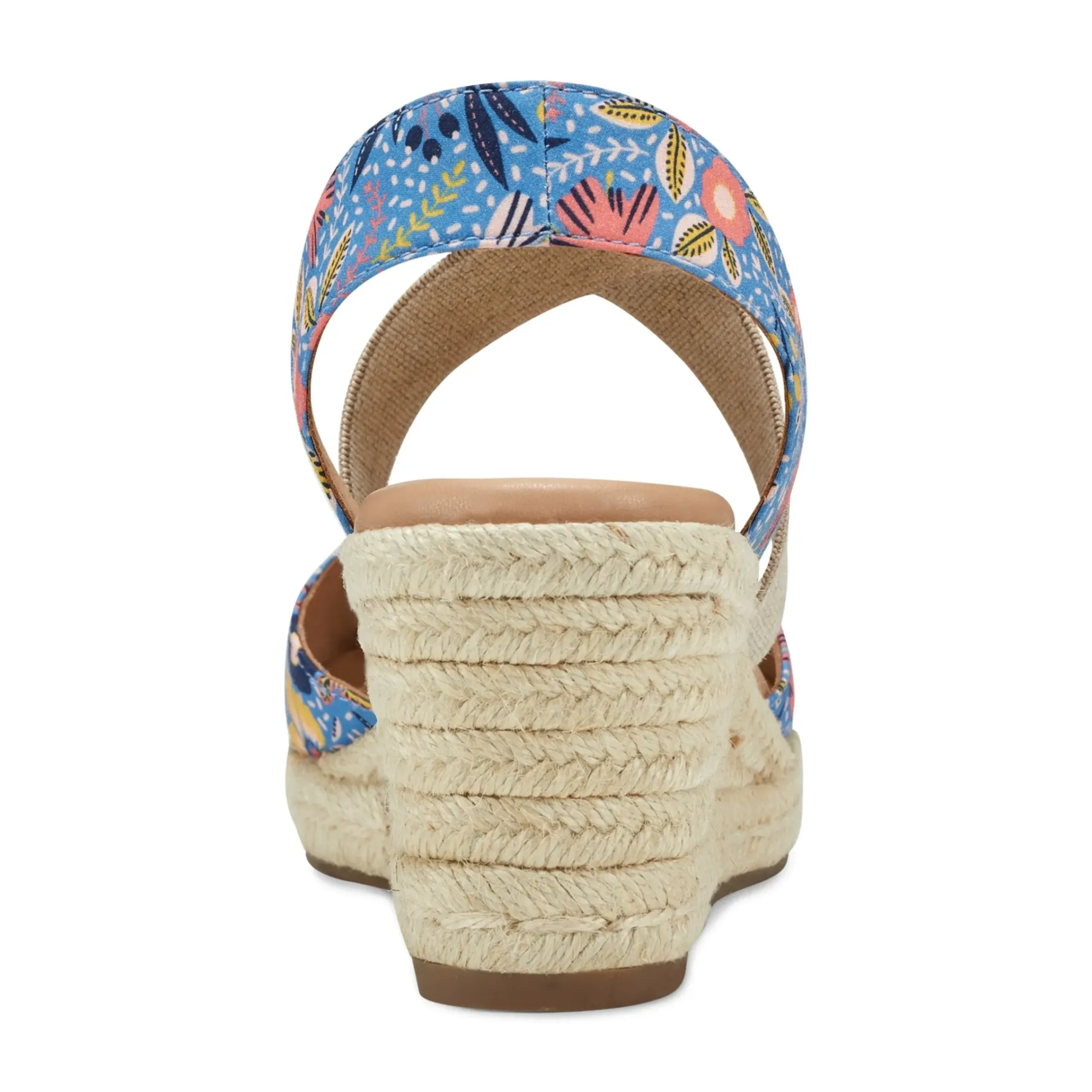 Dress|Sandals>Easy Spirit Meza Espadrille Wedge Sandals Blue Multi Floral