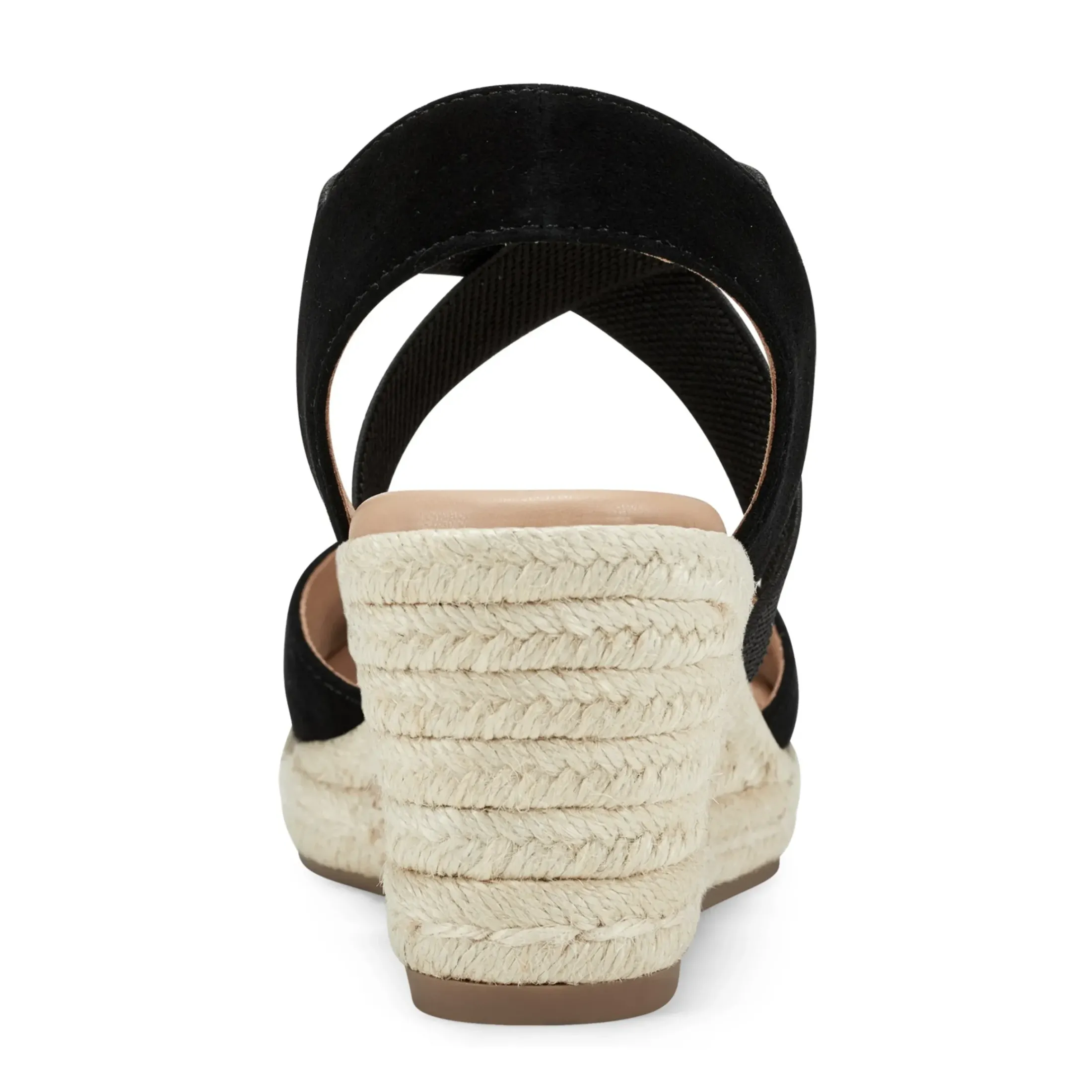 Dress|Sandals>Easy Spirit Meza Espadrille Wedge Sandals Black Suede