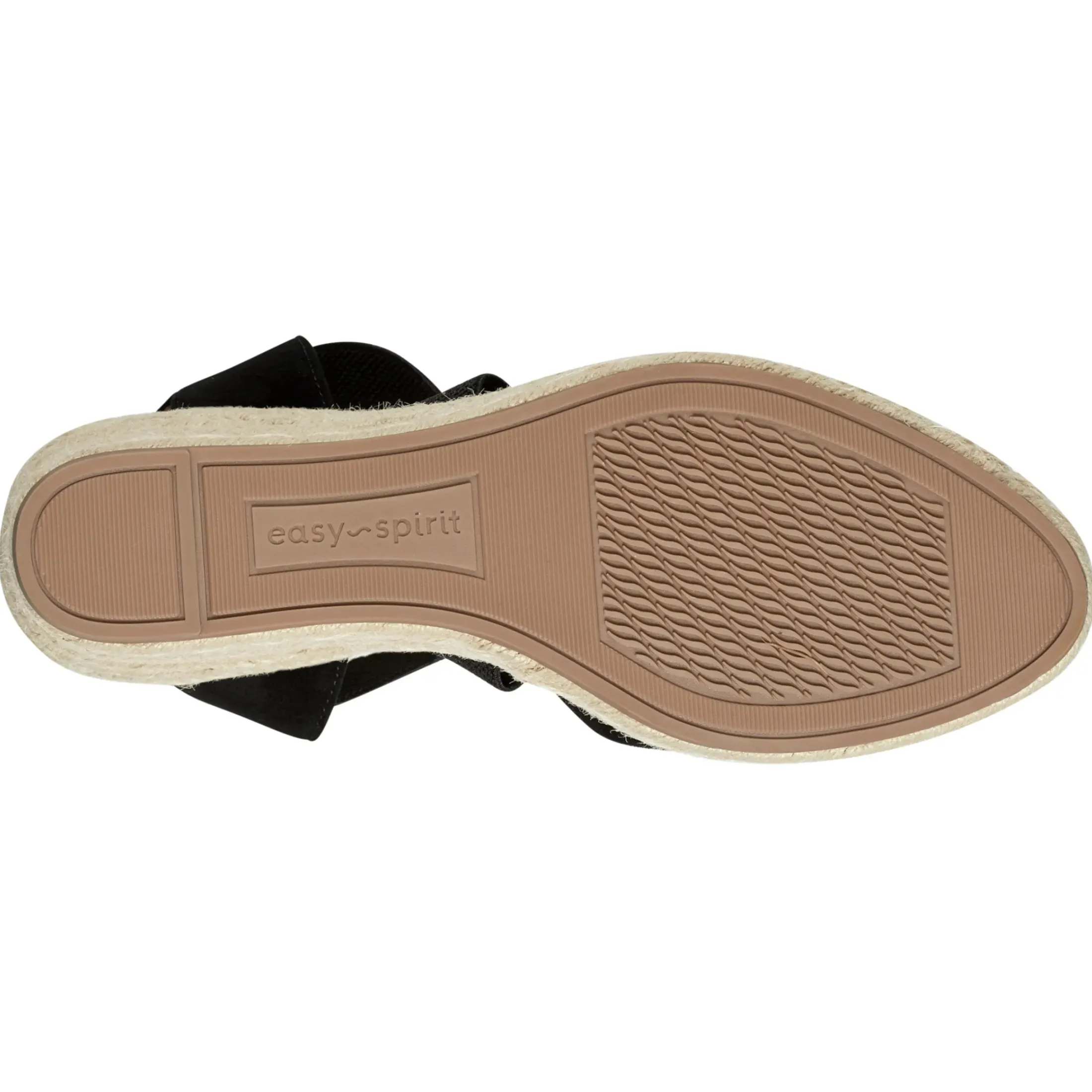 Dress|Sandals>Easy Spirit Meza Espadrille Wedge Sandals Black Suede