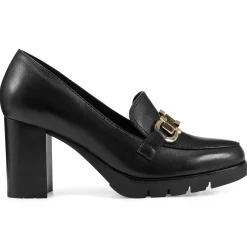 eFlex|eFlex>Easy Spirit Mirror Lug Sole Dress Pumps Black Leather